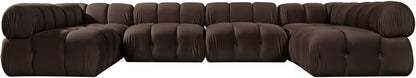 Orin - U-Shaped Velvet 6 Piece Modular Sectional