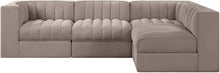 Load image into Gallery viewer, Rummi - Velvet Performance Fabric Upholstered 4 Piece Modular Sectional
