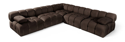 Orin - Velvet Fabric 5 Piece Modular Sectional