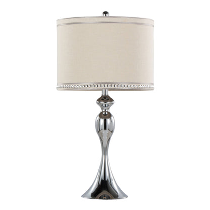 Ashland - Contemporary Table Lamp With Trim (Set of 2) - Chrome