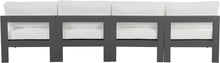 Load image into Gallery viewer, Nizuc - Outdoor Patio 4 Seat Armless Modular Sofa With Gray Frame
