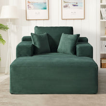 Load image into Gallery viewer, Convertible Chaise Lounge Chair With Wide Armrest &amp; Throw Pillows
