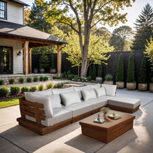Load image into Gallery viewer, Mirella - 5 Piece Water Resistant Fabric Upholstered Outdoor Patio Modular Sectional
