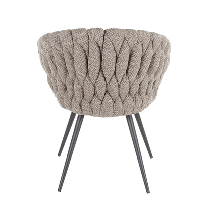 Matisse - Braided Contemporary Chair - Black / Gray