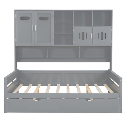 Daybed & All-In-One Cabinet And Shelf
