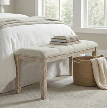Load image into Gallery viewer, Ananda - Fabric Upholstered Bench
