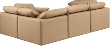 Load image into Gallery viewer, Indulge - Faux Leather 4 Piece Modular Corner Sectional - Tan
