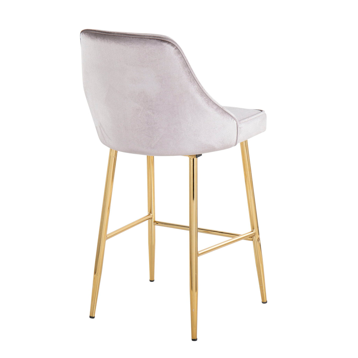 Marcel - Contemporary / Glam Counter Stool (Set of 2) - Gray