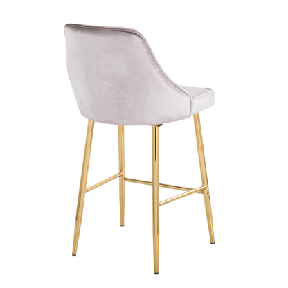 Marcel - Contemporary / Glam Counter Stool (Set of 2) - Gray