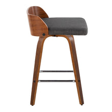 Load image into Gallery viewer, Maya - Mid Century Modern Fixed Height Counter Stool &amp; Swivel With Square Footrest (Set of 2)
