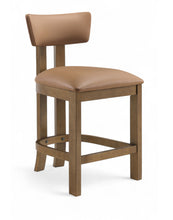 Load image into Gallery viewer, Lavrin - Vegan Leather Upholstered Counter Stool (Set of 2) - Walnut Base

