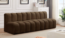 Load image into Gallery viewer, Arc - Velvet 4 Piece Modular Straight Sofa - Brown
