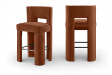 Load image into Gallery viewer, Zuno - Velvet Performance Fabric Upholstered Bar Stool (Set of 2)
