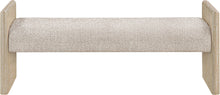 Load image into Gallery viewer, Hickory - Fabric Upholstered Bench - Natural Frame
