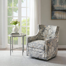 Load image into Gallery viewer, Swivel Glider Chair With Upholstery And Metal Base - Multicolor
