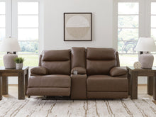 Load image into Gallery viewer, Vonryan - Power Reclining Loveseat With Console / Adj Headrest - Tobacco
