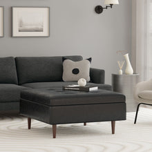 Load image into Gallery viewer, Shay - Large Square Coffee Table Storage Ottoman Mid-Century Style
