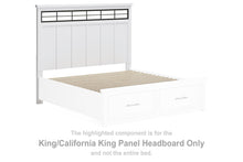 Load image into Gallery viewer, Ashbryn - King/California King Panel Headboard - White / Natural
