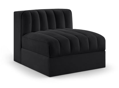 Rummi - Velvet Performance Fabric Upholstered Modular Armless Chair