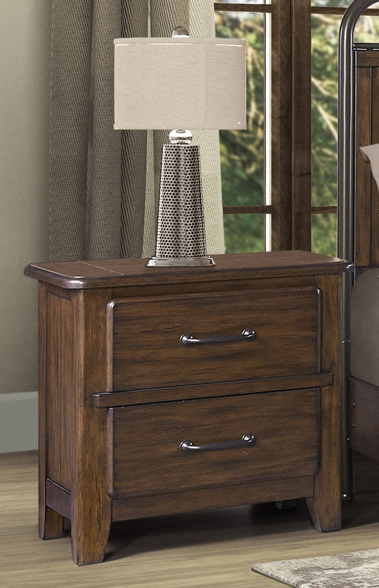 Danville - 2 Drawer Nightstand - Spice Brown