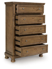 Load image into Gallery viewer, Feddinger - Five Drawer Chest - Medium Brown
