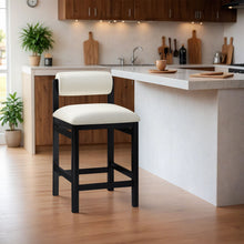 Load image into Gallery viewer, Roundhill - Faux Leather Counter Stool - Black Frame
