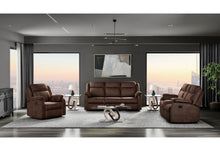 Load image into Gallery viewer, U7303 - 3 Piece Living Room Set (Recliner Sofa / Console Power Recliner Loveseat / Glider Recliner) - Dark Brown
