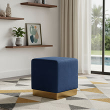 Load image into Gallery viewer, Jax - Stool Ottoman with Gold Base
