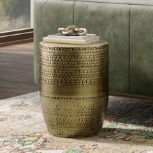 Load image into Gallery viewer, Johnsen - Handcrafted Large Metal Accent Table

