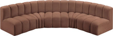 Load image into Gallery viewer, Arc - Faux Leather 5 Piece U-Shaped Modular Sofa
