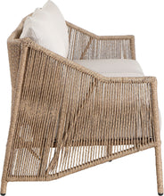 Load image into Gallery viewer, Coastline - Olefin Water Resistant Fabric And Wicker Outdoor Patio Sofa - Beige
