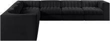 Load image into Gallery viewer, Rummi - Symmetrical Velvet Performance Fabric Upholstered 7 Piece Modular Sectional (With 3 Corner Chairs)
