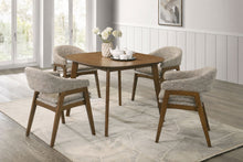 Load image into Gallery viewer, Miller - 5 Piece Set (39" Square Dining Table With 4 Arm Chairs) - Walnut / Gray
