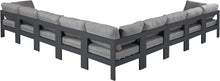Load image into Gallery viewer, Nizuc - Outdoor Patio 9 Piece Modular Sectional With Gray Frame
