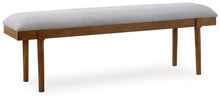 Load image into Gallery viewer, Lyncott - Large Upholstered Dining Room Bench - Gray / Brown
