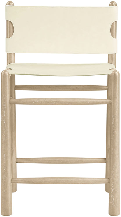 Santos - Upholstered Counter Stool With Stained Natural Base