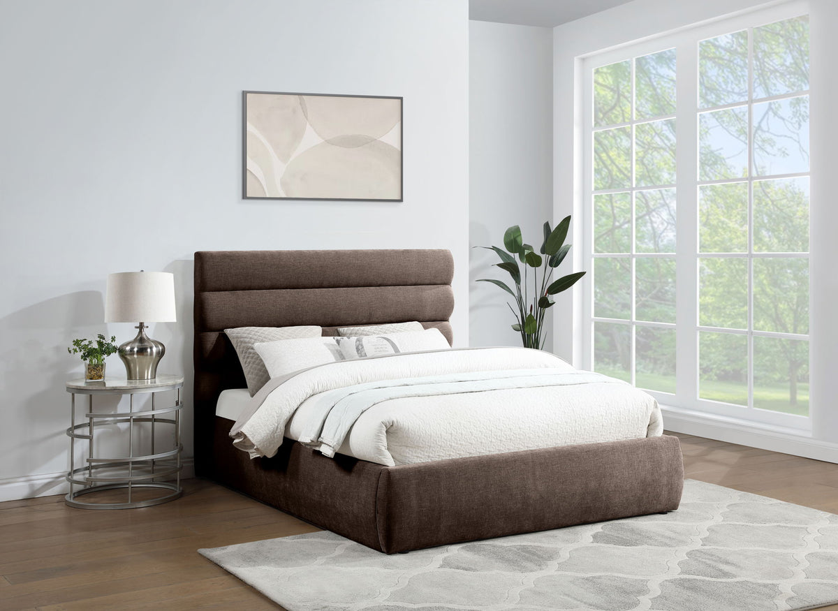 Adam - Chenille Fabric Bed With 52" Headboard