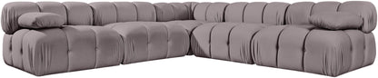 Orin - Velvet Fabric 5 Piece Modular Sectional