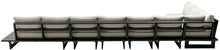 Load image into Gallery viewer, Maldives - 7 Piece Water Resistant Outdoor Patio Modular Sectional With Gray Base

