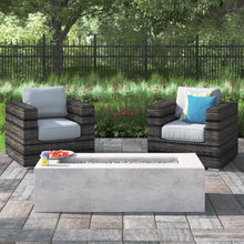 Load image into Gallery viewer, Outdoor Rattan Wicker Seating Set With Cushions 2 Person Patio Furniture - Espresso / Gray
