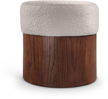Load image into Gallery viewer, Nimes - Ottoman / Stool With Brown Base
