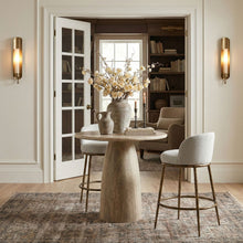 Load image into Gallery viewer, Ferro - Performance Fabric Upholstered Bar Stool - Antique Brass
