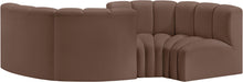 Load image into Gallery viewer, Arc - Faux Leather 4 Piece Curved Modular Sofa
