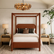 Load image into Gallery viewer, Salina - Velvet Upholstered Bed - Cognac
