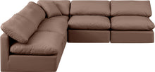 Load image into Gallery viewer, Indulge - Faux Leather 5 Piece Modular Corner Armless Sectional
