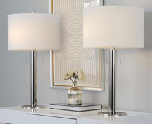 Load image into Gallery viewer, Master - 29" Contemporary Table Lamp (Set of 2) - Polished Nickel / White
