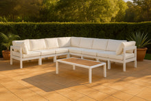 Load image into Gallery viewer, Nizuc - Outdoor Patio 8 Piece Modular Sectional With White Frame
