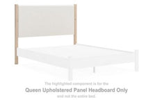 Load image into Gallery viewer, Cadmori - Queen Upholstered Panel Headboard - Two-tone
