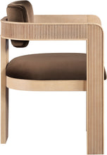 Load image into Gallery viewer, Sacha - Velvet Dining Chair With Natural Base (Set of 2)
