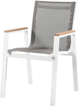 Load image into Gallery viewer, Nizuc - Outdoor Patio Dining Arm Chair With White Frame And Natural Arms (Set of 2)
